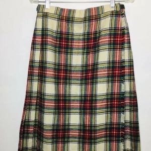 BrenDella vintage wool plaid skirt Sz 12